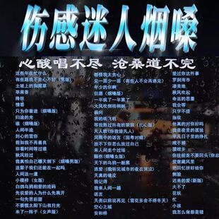 烟嗓歌曲车载u盘2025新款抖音伤感烟嗓无损高音质高品质音乐优盘