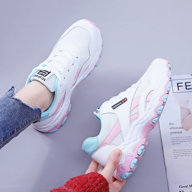 2019秋季款新款百搭运动鞋女学生潮鞋透气休闲跑步鞋韩版老爹鞋子在类目 女鞋, 低帮鞋中 - 来自Buy2taobao.com提供专业的淘宝代购服务