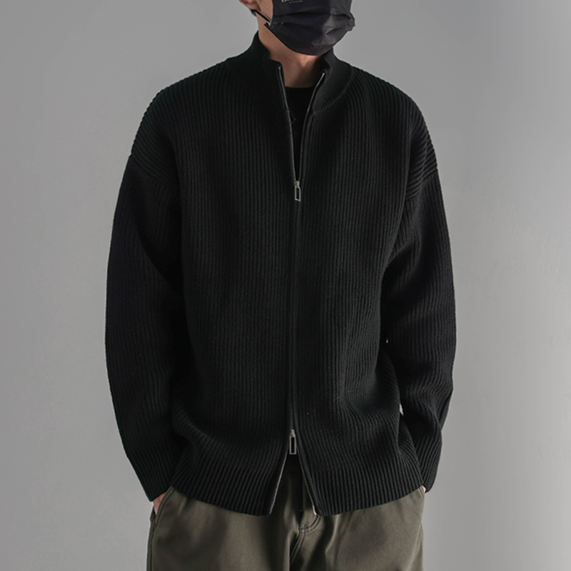 开衫半高领秋季新款毛衣男