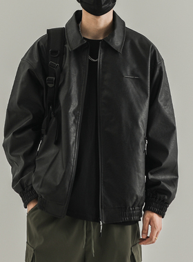 复古皮衣外套男士春季飞行员教练皮夹克加厚秋冬款美式机车服棉衣