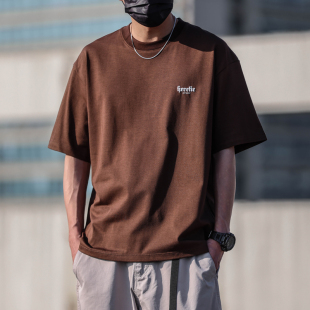 宽松上衣服情侣圆领潮牌半袖 新款 体恤 T恤男2025夏季 280g重磅短袖