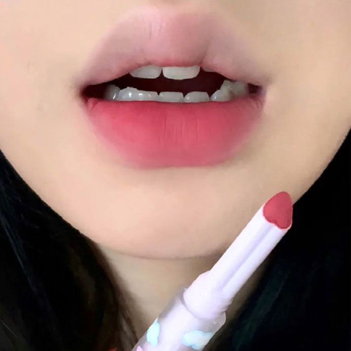 绝代嫩妹色!韩味固体唇泥口红笔低饱和裸色系雾面不掉色唇泥唇膏