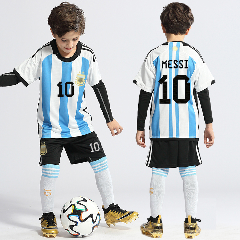 2023三星阿根廷梅西10号球衣世界杯球服秋冬季四件套训练服足球服