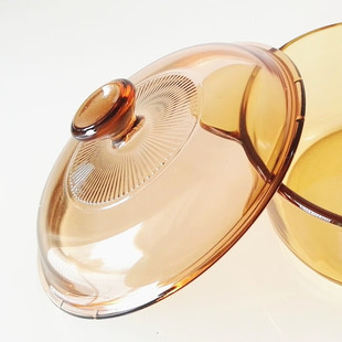 康宁原装琥珀色锅盖玻璃锅配件耐高温透明锅盖1.25L/2.25L/3.25L