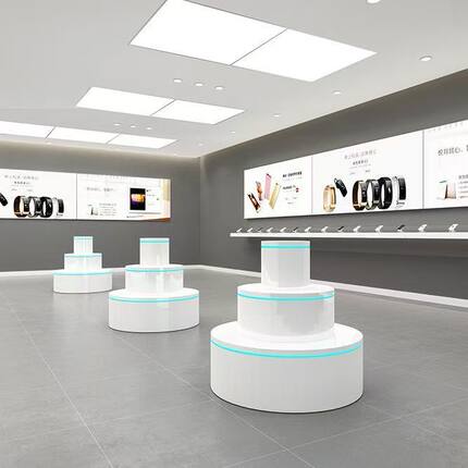 烤漆展示柜科技馆公司产品展台展示台中岛台展厅展览直销