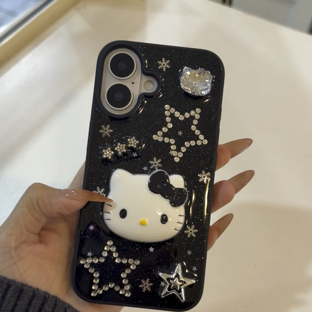 水钻星星可爱立体猫咪适用vivo iqoo15 13 12 11S手机壳neo11 9 10pro+新款iQOO8软壳Z8 Z7X Z5 Z9保护套少女