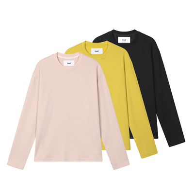 「bnuk」“CORN”Undershirt男士秋季打底衫纯色长袖t恤