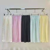 百搭时尚 BARRIFAIT 舒服好穿醋酸松紧腰直筒裤