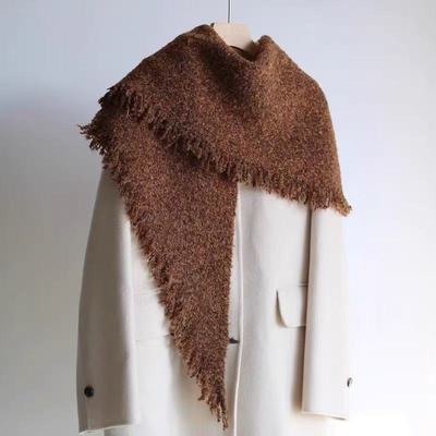 【BARRIFAIT】羊毛混纺流苏大披肩围脖
