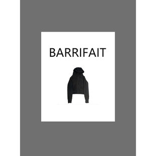 百搭巨舒服柔软颗粒绒绒质感连帽拉链外套 BARRIFAIT