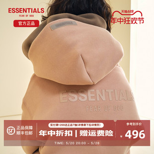 Fear FOG God 官网现货 Essentials儿童加绒潮牌连帽卫衣