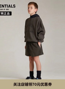 【24年新款】 Fear Of God Essentials梭织起皱尼龙运动短裤