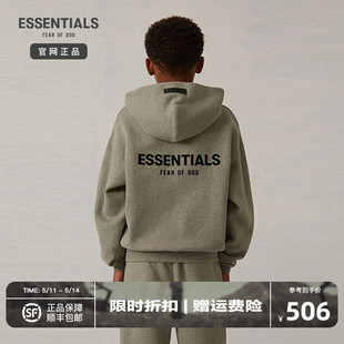 Essentials 2022款 God KIDS胸前植绒小LOGO印花连帽卫衣 Fear