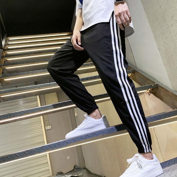 学生潮流青少年源哈伦裤韩版地摊货男休闲裤百搭九分运动裤秋季