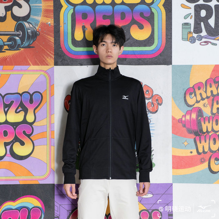 特价美津浓男子运动纯棉开衫外套