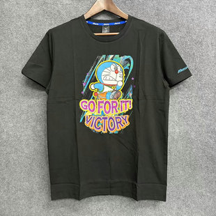 圆领T恤D2CA0591 原398 男子哆啦A梦联名短袖 Mizuno美津浓