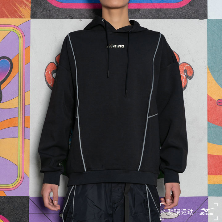 特价美津浓男休闲空山基反光卫衣