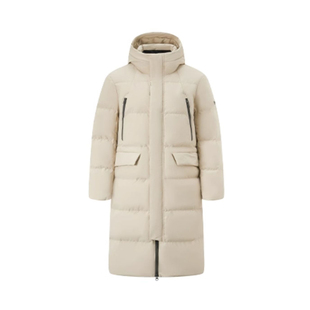 Mizuno美津浓男女冬中长防风拒水白鸭绒羽绒服K2CN46Y2原1698