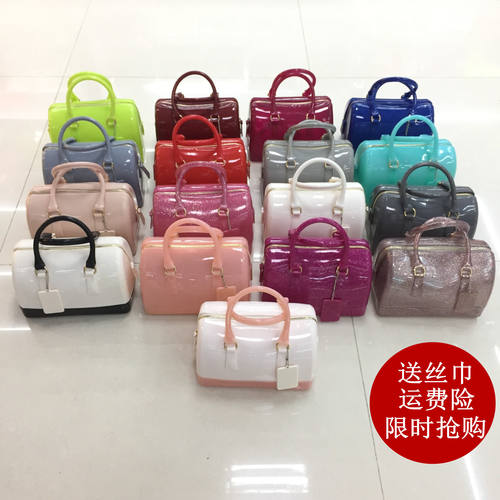 包邮2021春夏爆款单肩时尚果冻包