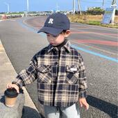 男童宝宝女童英伦休闲衬衣韩版 儿童格子衬衫 2025春秋新款 长袖 春装