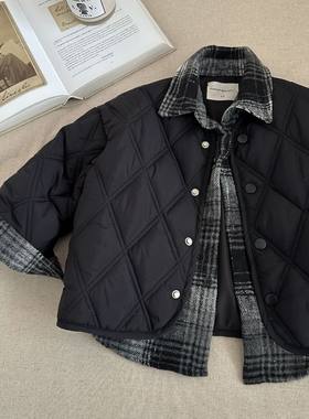 男童棉服外套2025秋冬新款夹棉袄加厚儿童宝宝洋气女童中大童棉衣