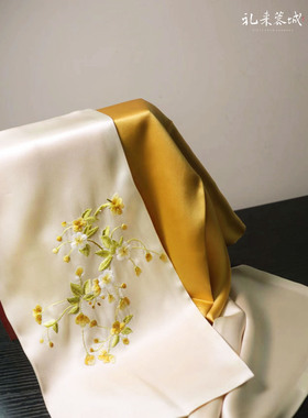 蜀绣手工围巾成都特产纪念品中国
