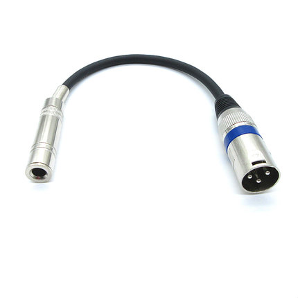 6.5大二芯母转卡农6.35大三芯母转卡农公平衡XLR话筒麦克风转接线