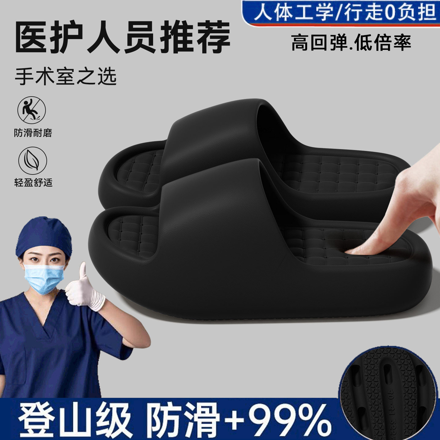 医用EVA手术室拖鞋男士2026新款夏季外穿厚底防滑防臭家用凉拖女