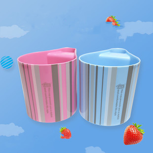 三美优家洗漱杯塑料卫生间浴室漱口杯食品级PP材质牙刷杯家用条纹