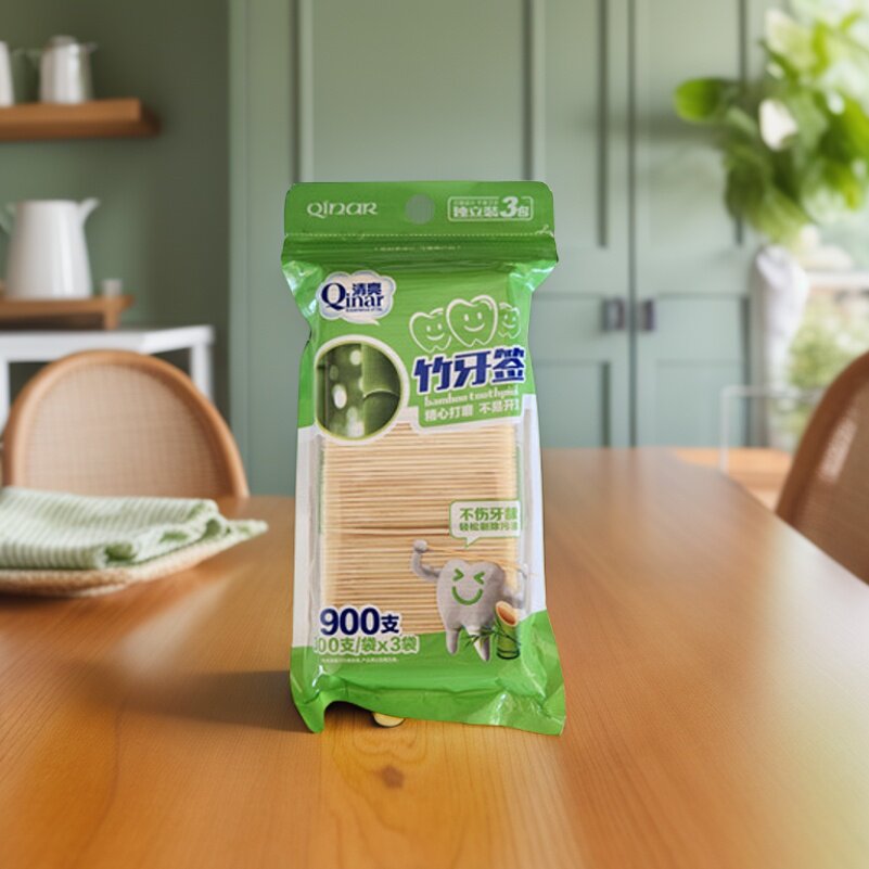 清亮竹制牙签食品级家用一次性双头竹签不伤牙龈牙齿清洁工具饭店