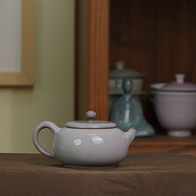 灰雀羽鼓韵壶严卫恩茶壶龙泉青瓷