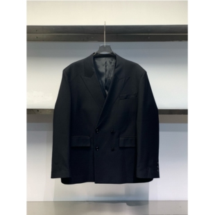 外套阔版 韩系高级感双排扣西装 2025设计师款 痞帅极简穿搭 独处