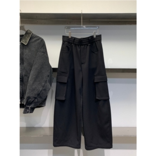 独处 潮牌加绒阔腿工装 25冬季 羊毛混纺复古美式 休闲裤 设计师款