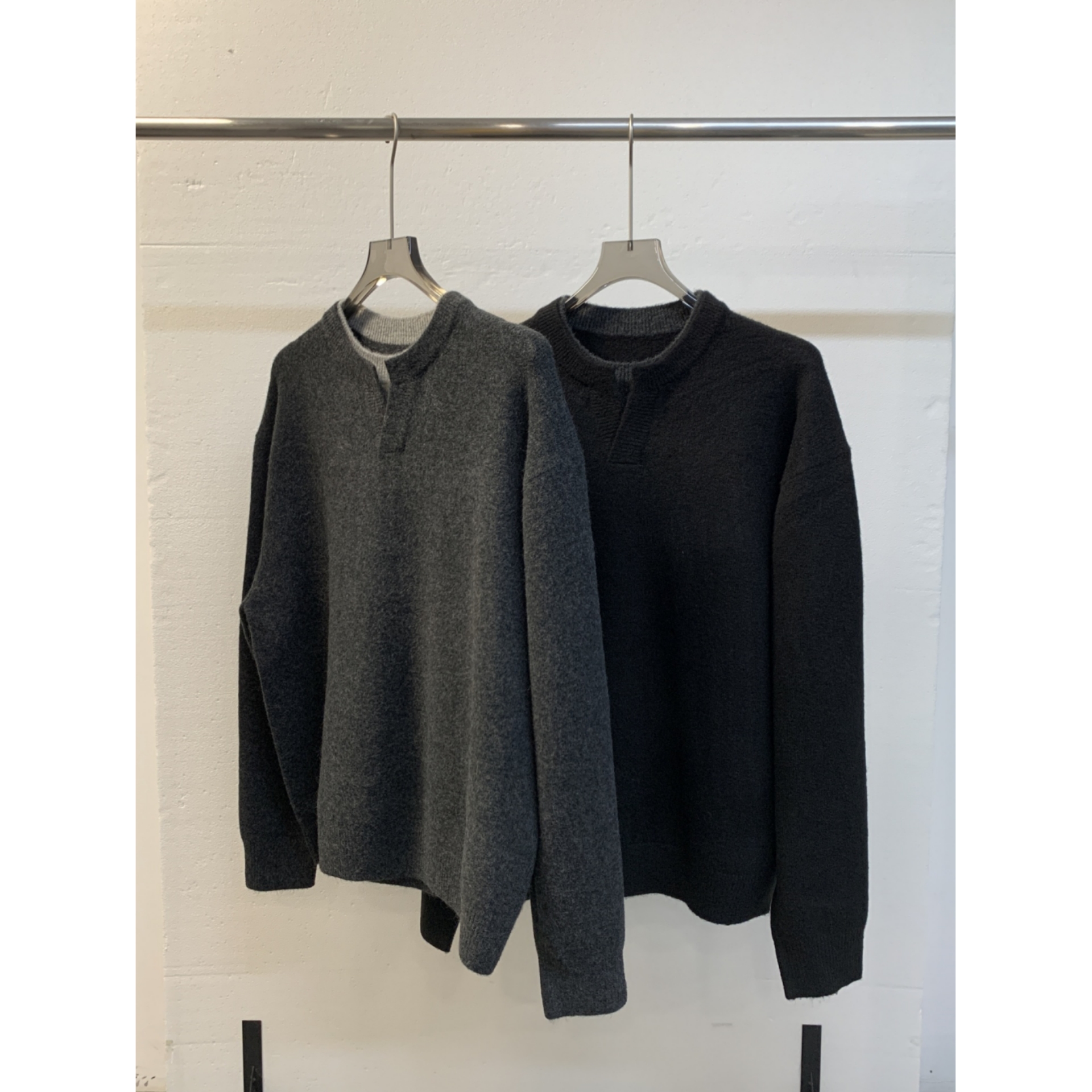 圆领假两件简约百搭针织衫毛衣