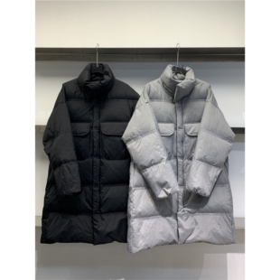 独处 90白鸭绒长款 25冬季 大口袋通勤风长款 面包羽绒服 设计师款
