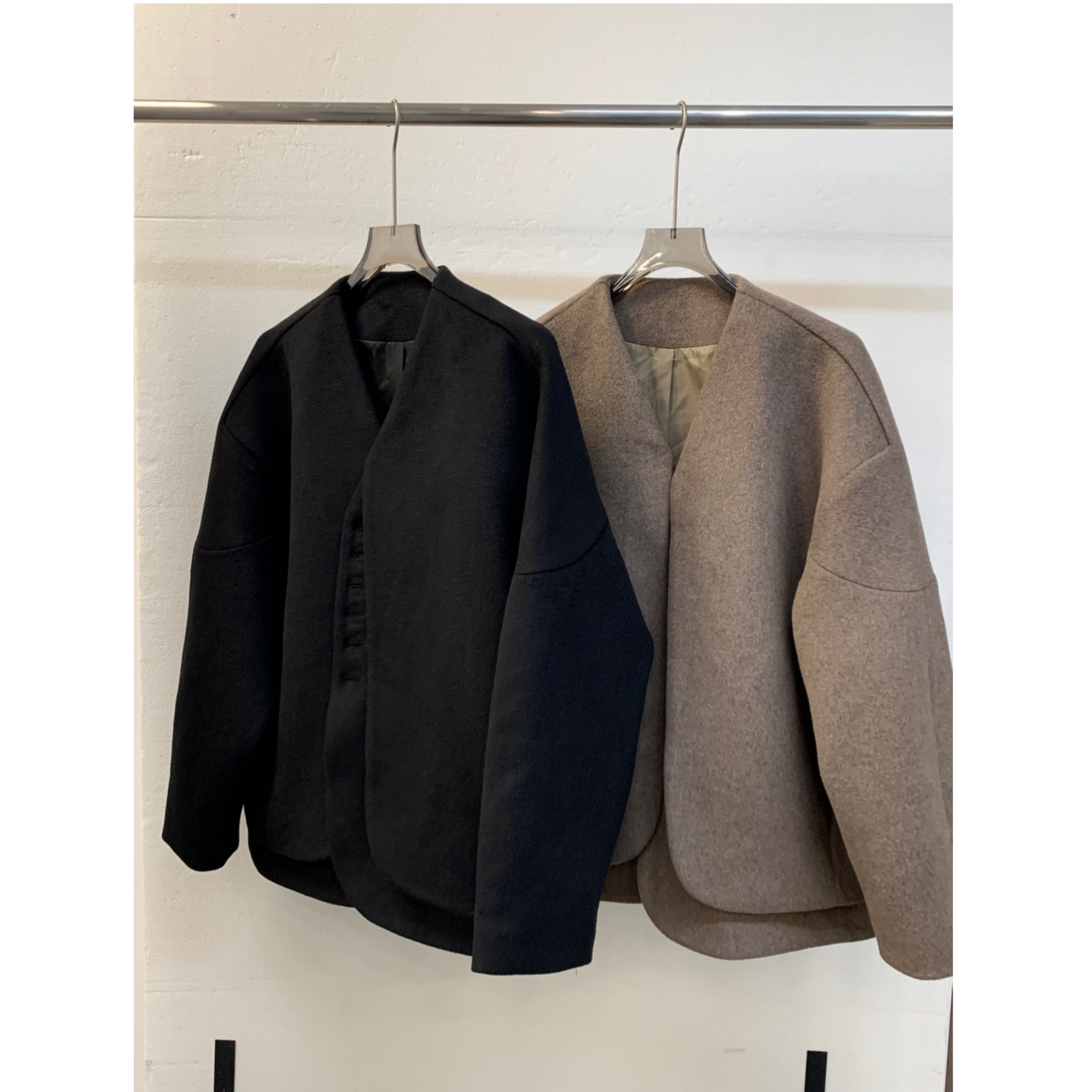 小众高级感羊毛假两件开衫V领