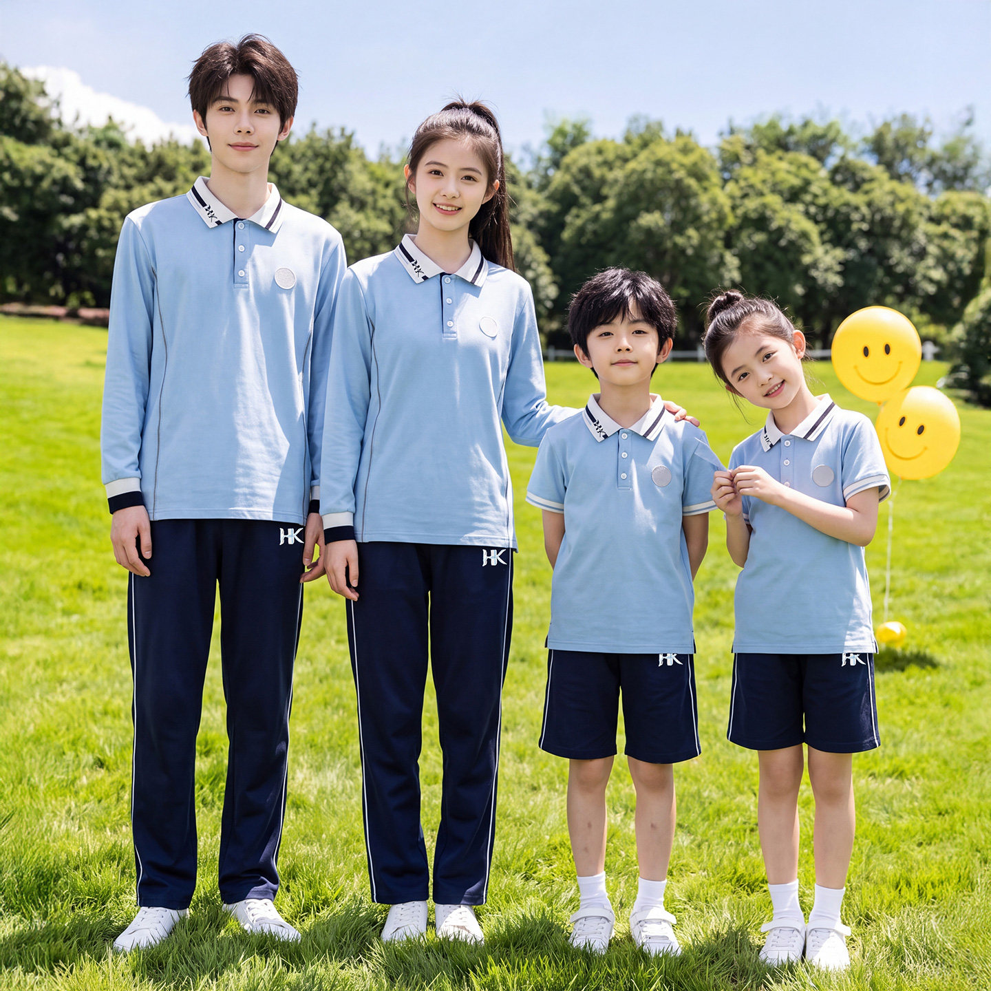 厂家直销教育局指定海口学生校服图片