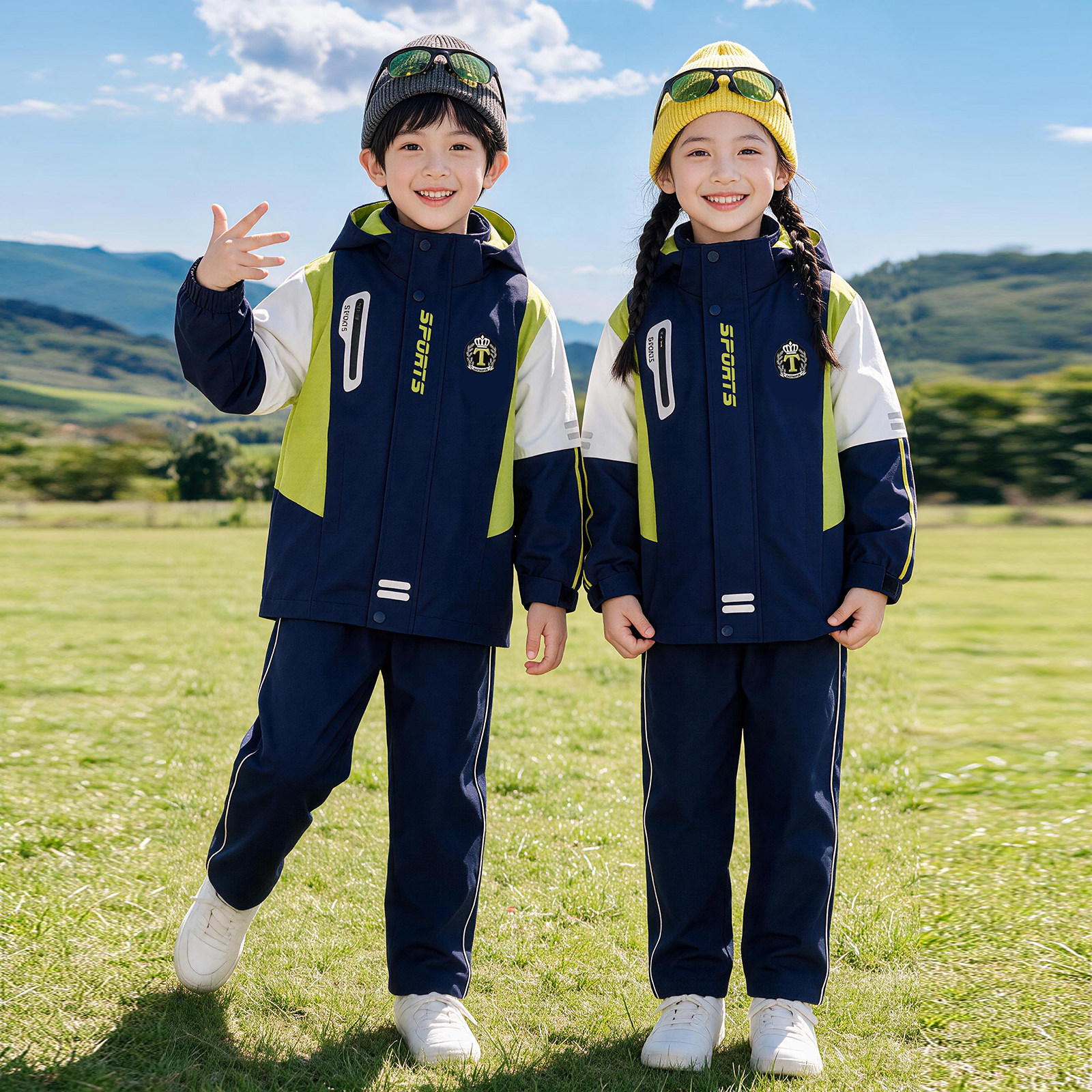 学院风校服套装小学生冲锋衣秋冬装新儿童班服年级幼儿园服棒球服