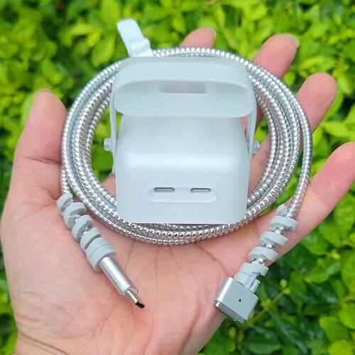 适用苹果Macbook Air充电器M3 M4壳35W 40W笔记本数据线保护套绳