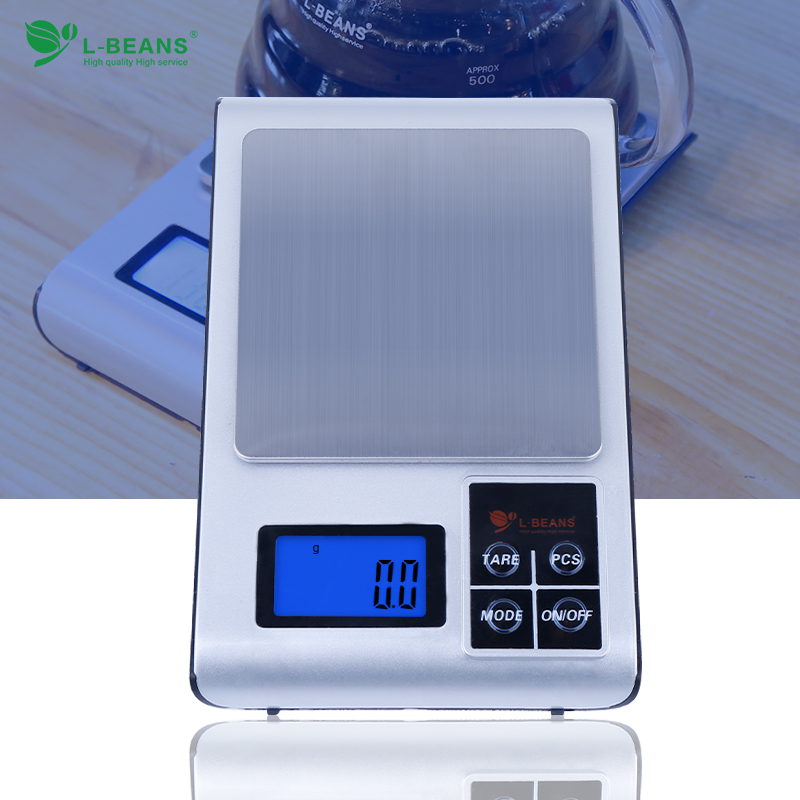 L-BEANS吧台用电子称 手冲咖啡壶用电子称厨房秤台秤0.1g/3公斤