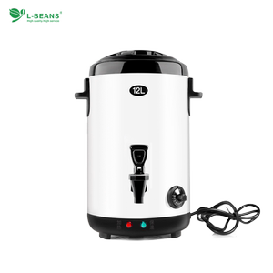 L-BEANS304不锈钢电热开水桶奶茶店大容量双层保温桶茶水桶商用