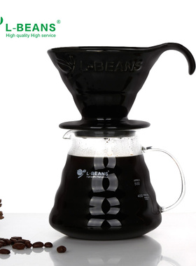 L-BEANS手冲咖啡套装手冲壶 滴滤壶 陶瓷冲杯 云朵壶 可爱壶 滤纸