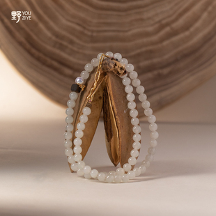 由子野丨昆仑冰雪丨原创天然白玉项链小众925银高级感轻奢锁骨链