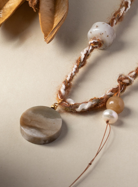 原创设计小众和田玉项链