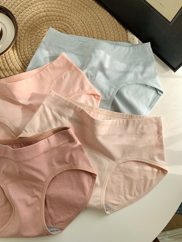 5A级全棉中腰女士加长裆内裤女