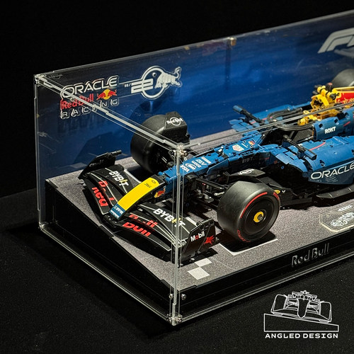 适用于乐高42206红牛RB-20F1赛车模型积木收纳防尘斜坡展示盒