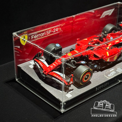 适用于乐高42207法拉利SF-24F1赛车模型积木收纳防尘斜坡展示盒