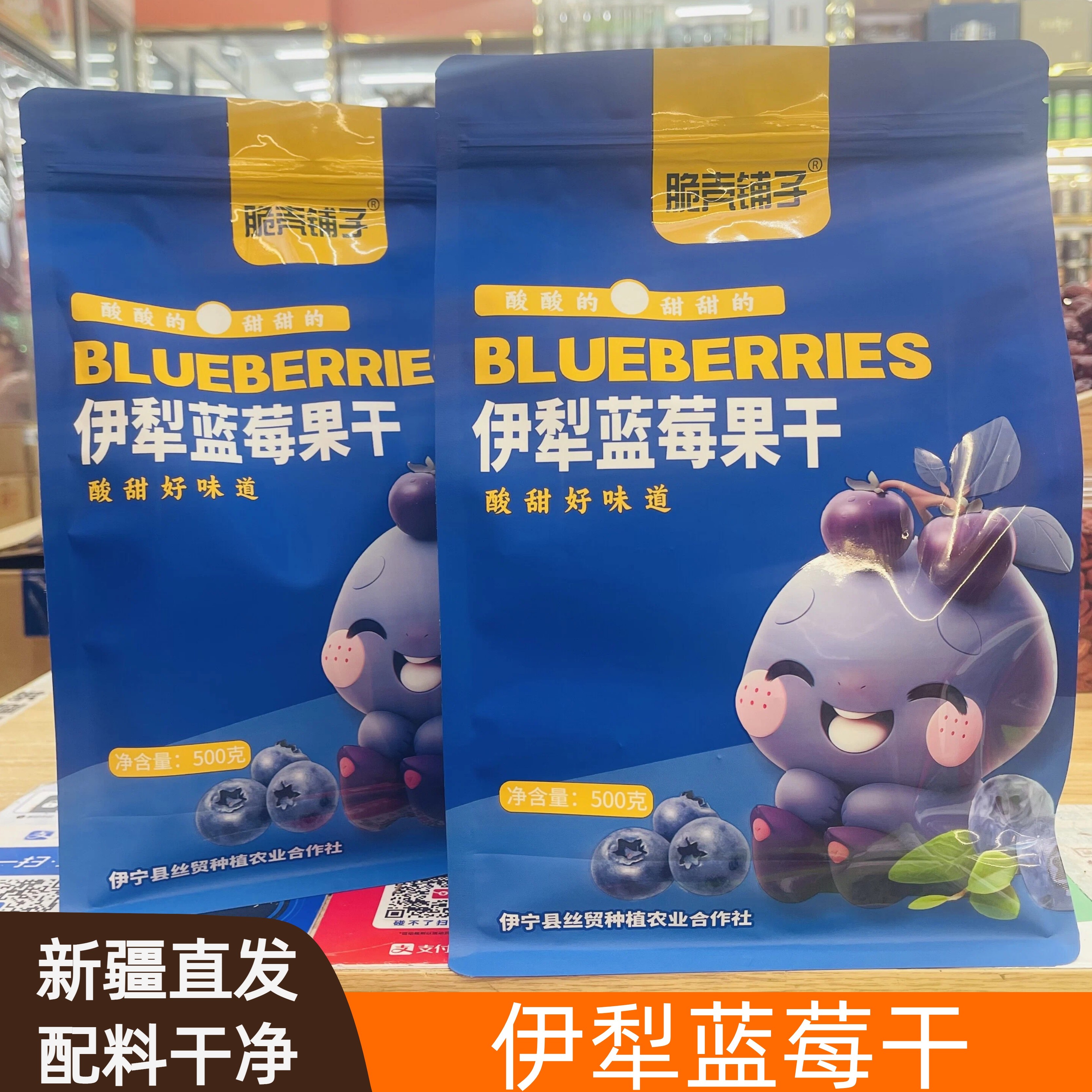 新疆特产伊犁正宗蓝莓果干独立小包装500g约25小包