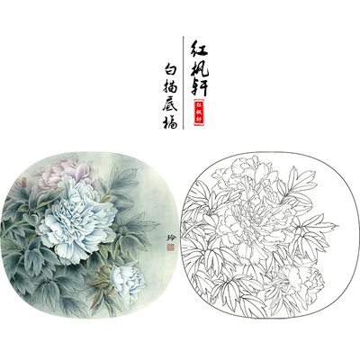 有步骤花鸟工笔画白描底稿