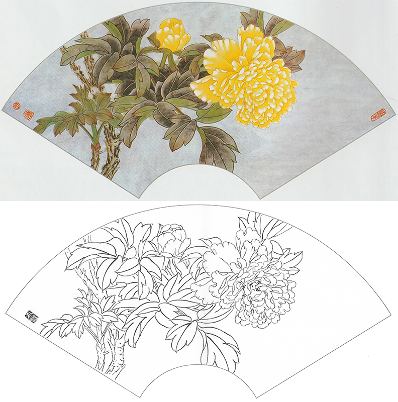 花鸟工笔画白描底稿临衍达葡萄